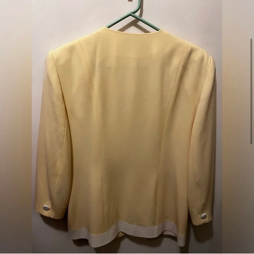 Christian Dior vintage spring lemon and cream jacket sz‎ 14
